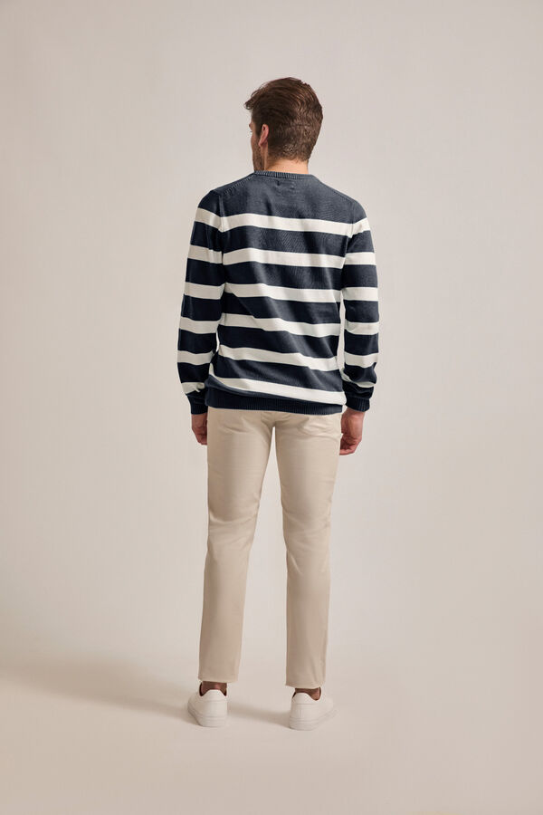 Street Monkey Jersey moda rayas Azul marino