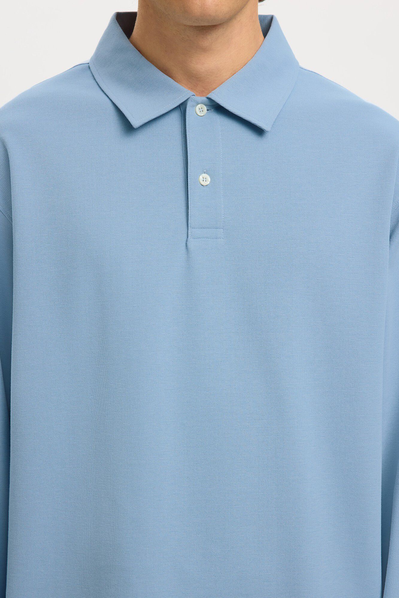 Selected Polo manga comprida relax