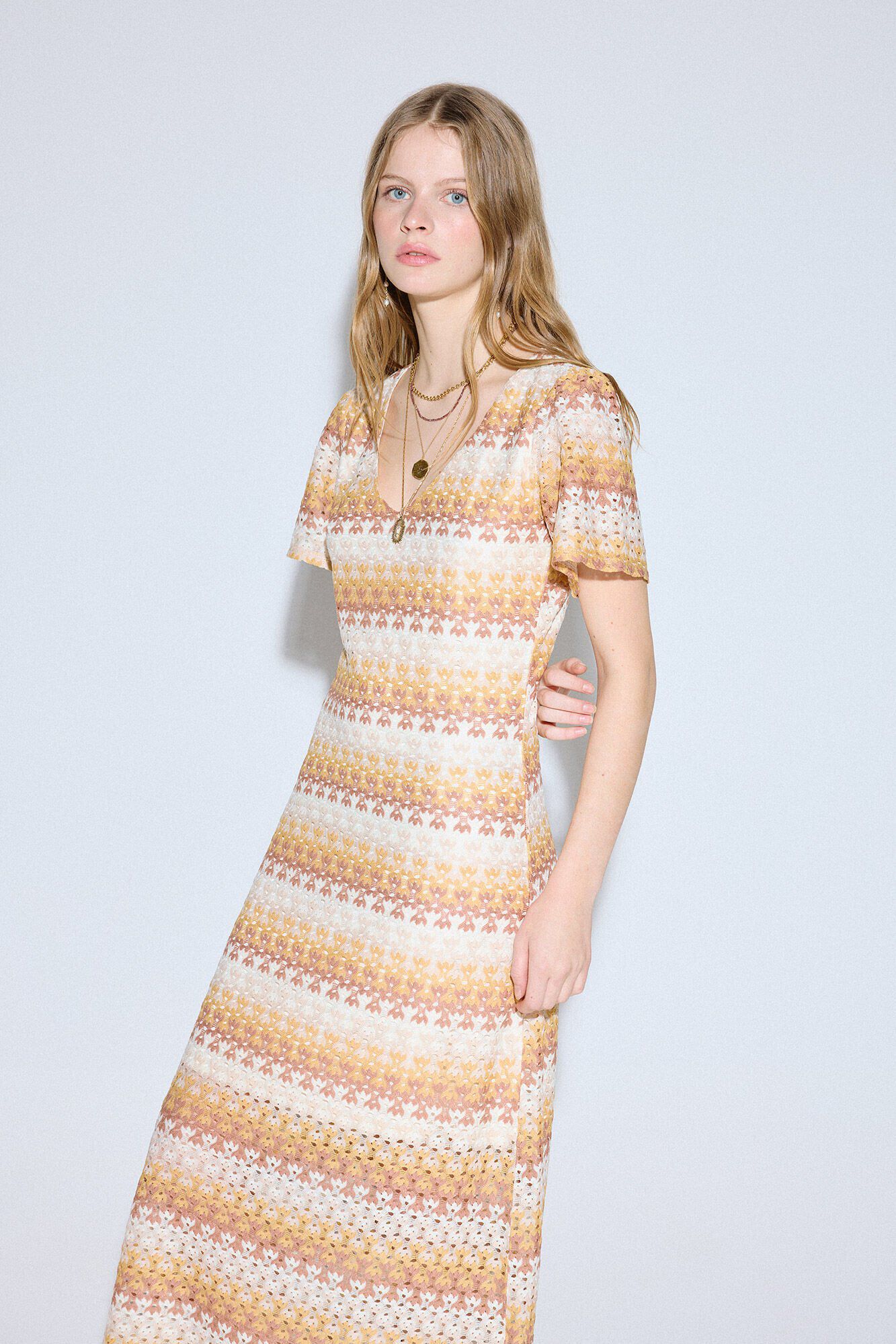 Slowlove Vestido estructura multicolor