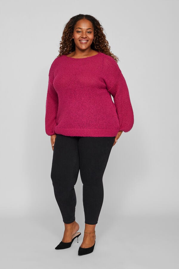 Evoked by Vila Jersey de punto curvy Morado