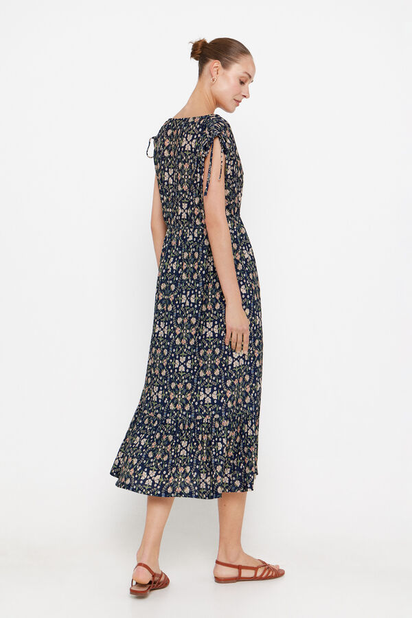 Cortefiel Vestido de punto estampado Estampado azul