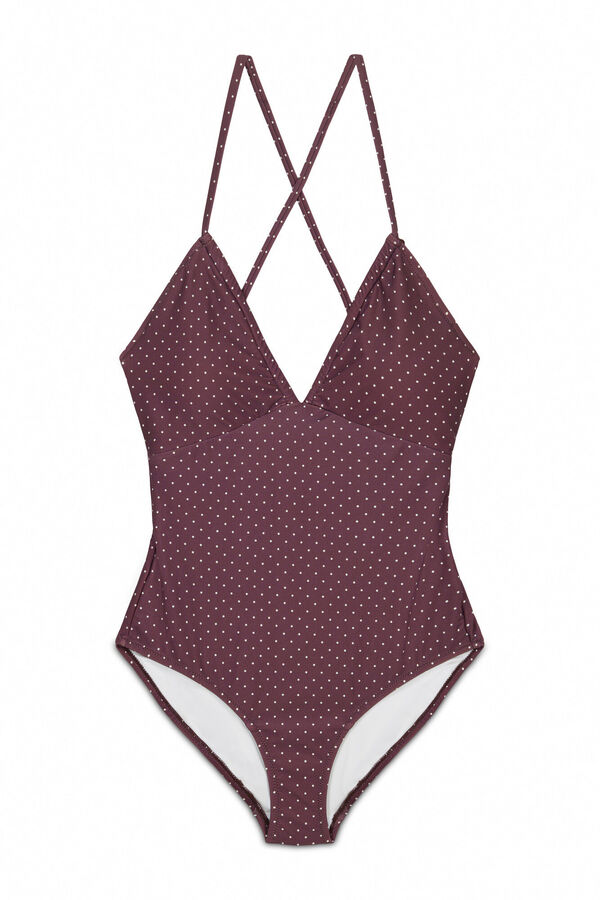 Cortefiel Mai&ocirc; shapewear/moldador com decote Castanho