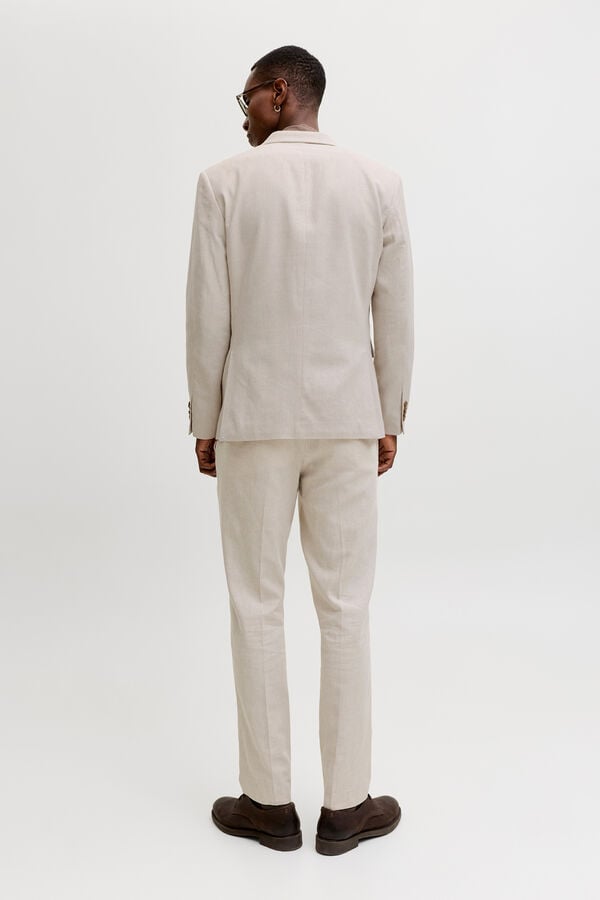 Jack & Jones Pantal&oacute;n vestir lino Beige