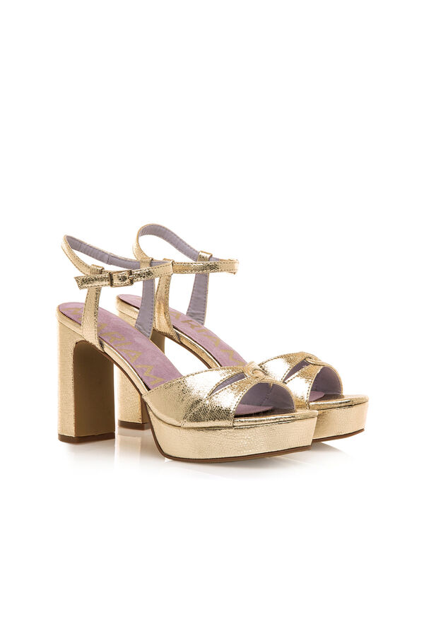 Maria Mare Sandalia de tac&oacute;n Dorado