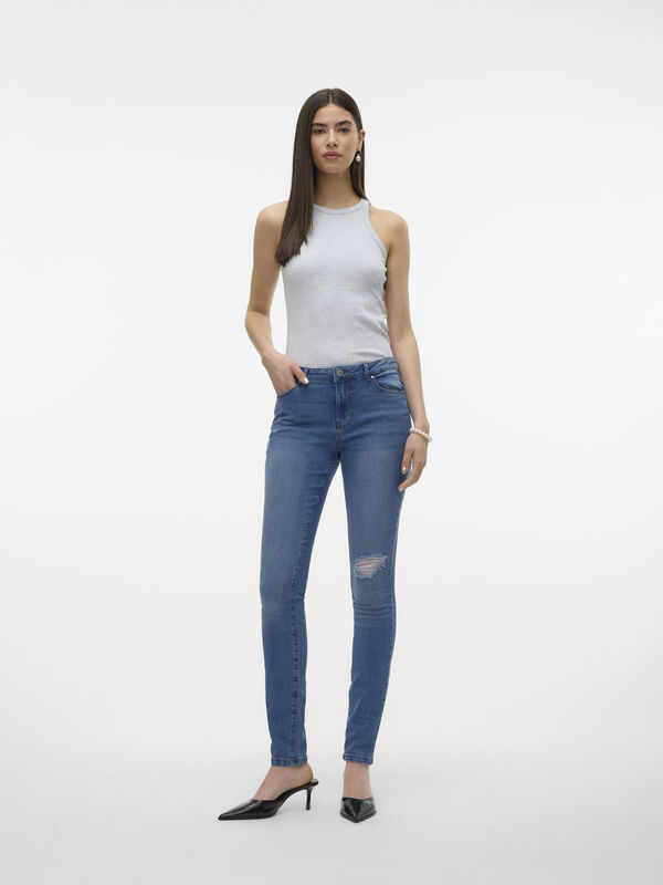 Vero Moda Vaquero pitillo Azul