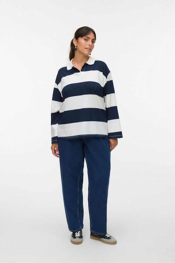 Vero Moda Curve Polo de manga larga Curve Azul marino