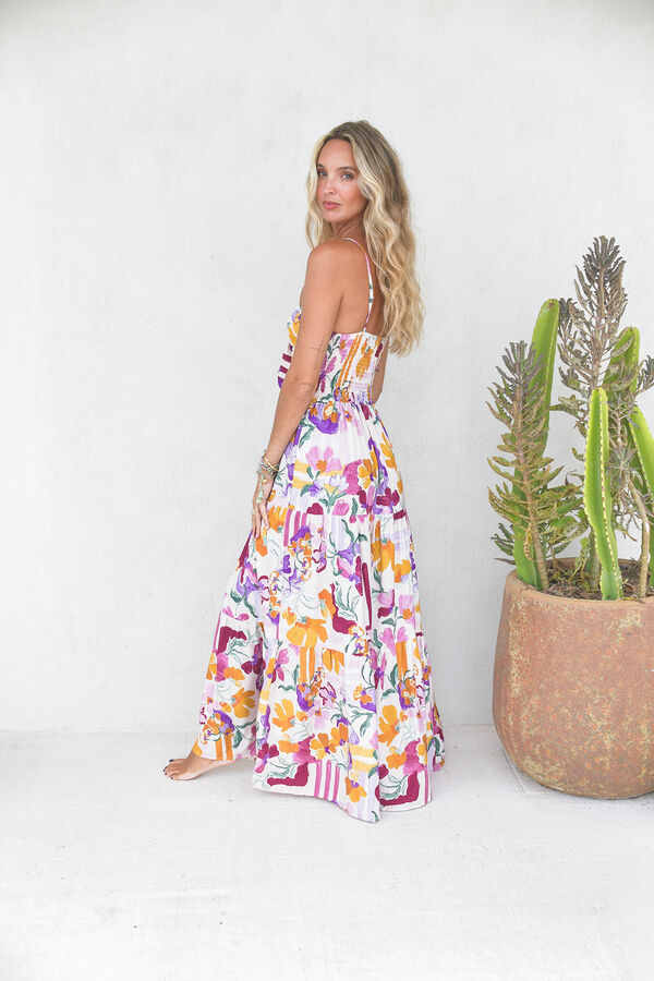Jaase Vestido comprido Impress&atilde;o