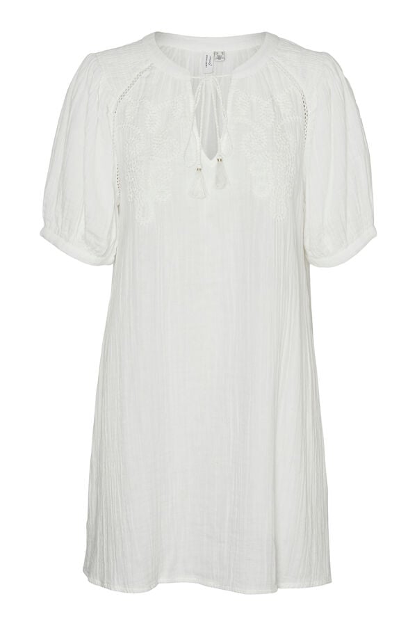 Vero Moda Vestido curto de algod&atilde;o  Branco