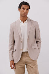 Cortefiel Blazer de malha  Tostado