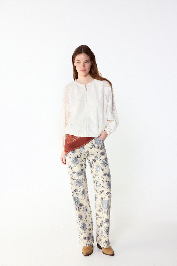Slowlove Jeans recto flores Multicolor