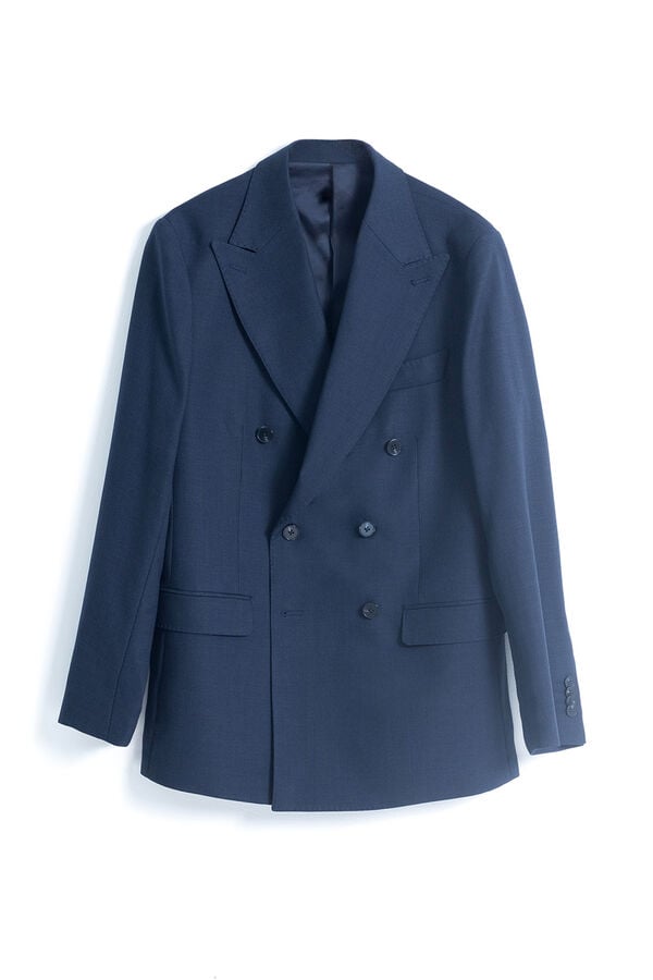 PuroEGO Americana cruzada slim fit Azul marino