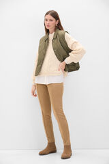 Cortefiel Legging de efeito camur&ccedil;a Tostado