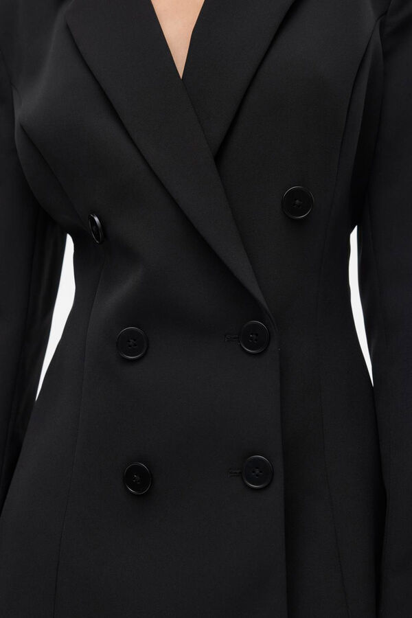 Vero Moda Vestido corto con botones Negro