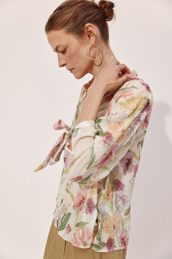 Cortefiel Blusa estampada lazada Multicolor