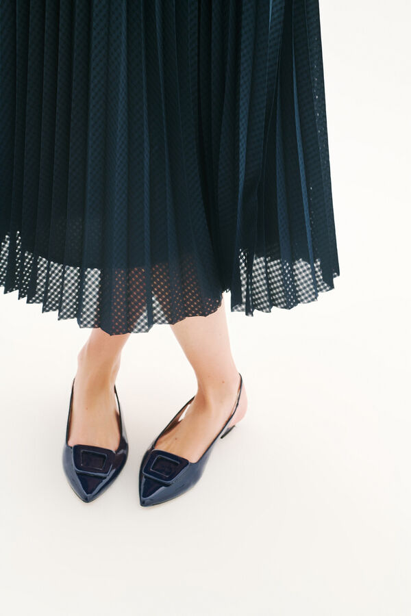 Caroll Falda plisada Azul marino