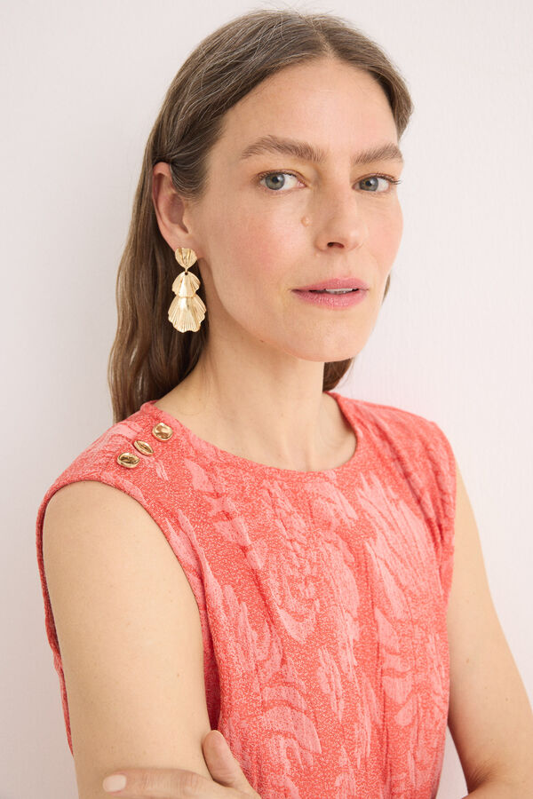 Cortefiel Top com fivela jacquard Vermelho