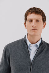 Cortefiel Cardigan de algod&atilde;o e cashmere Cinzento