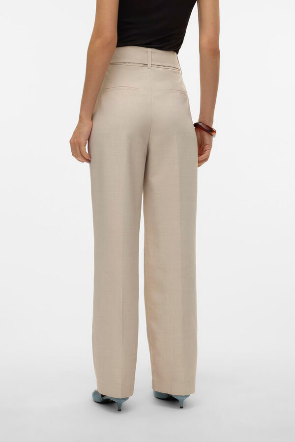 Vero Moda Pantal&oacute;n recto con cintur&oacute;n Gris