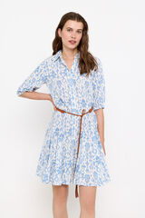Cortefiel Vestido corto estampado Estampado azul
