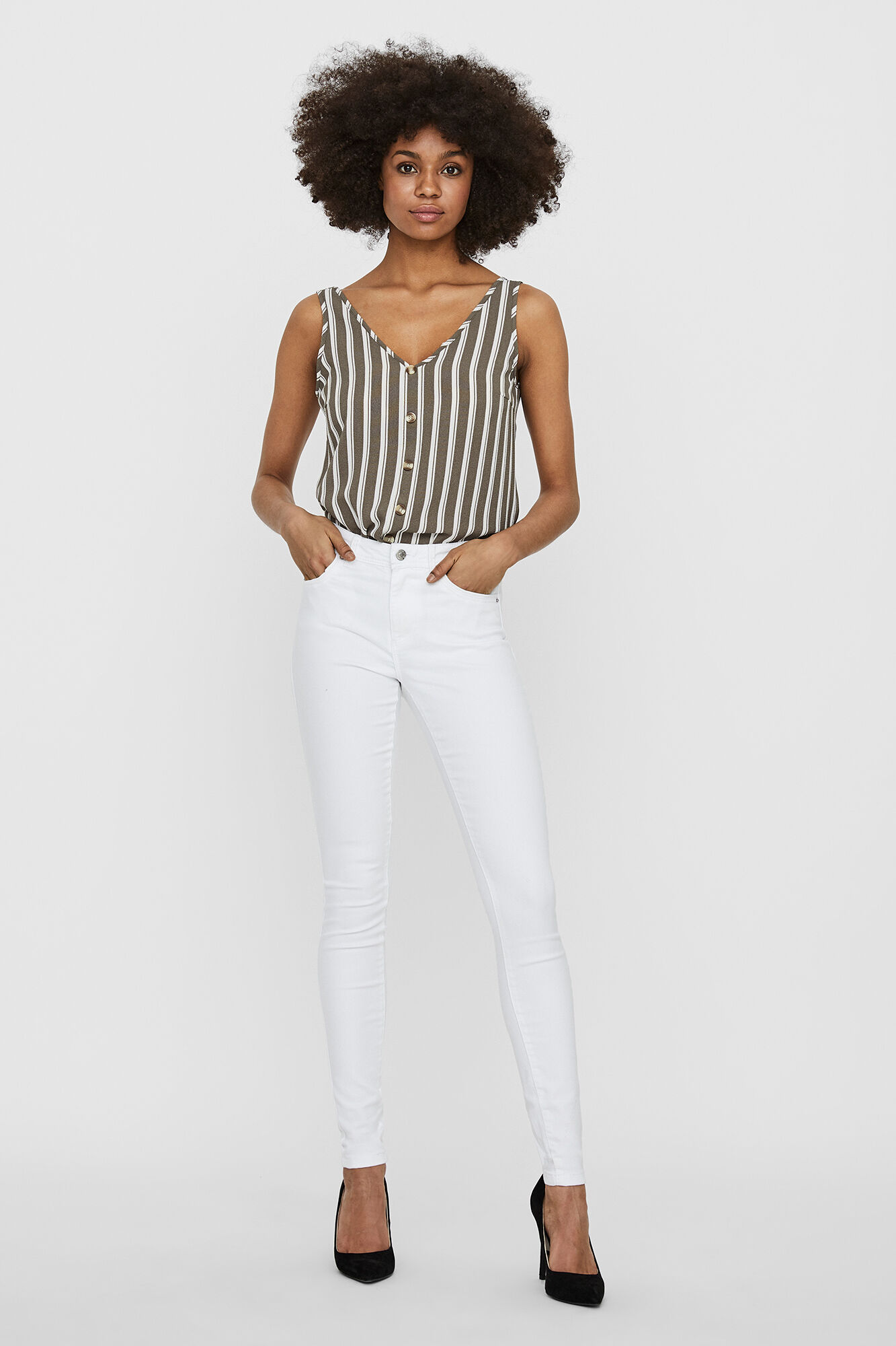 Vero Moda Jeans pitillo tiro alto