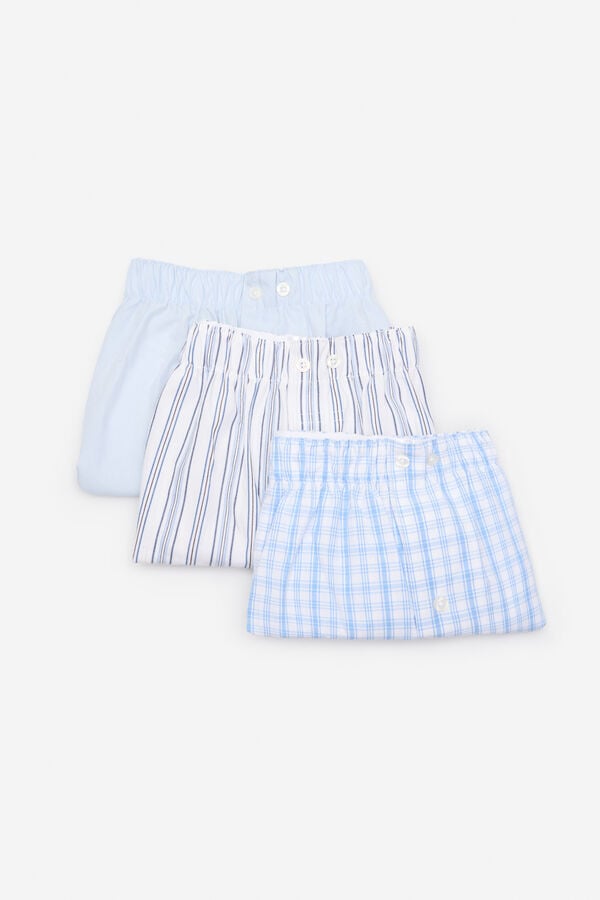 Cortefiel Pack 3 boxers tecido Azul