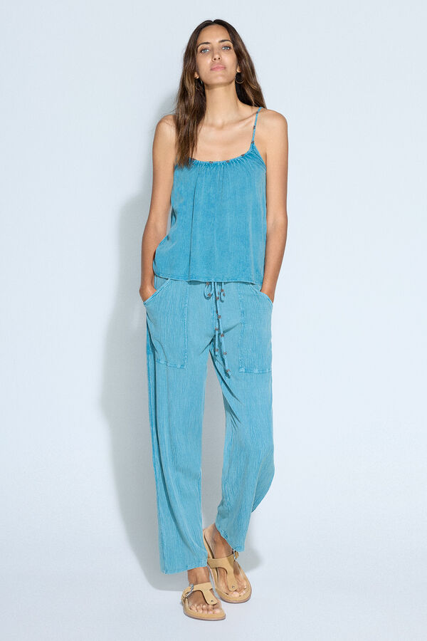 Slowlove Top de alças Azul