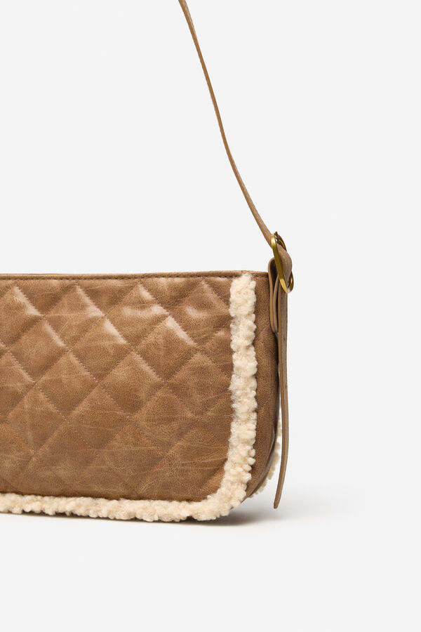 Cortefiel Bolso borreguito Arena