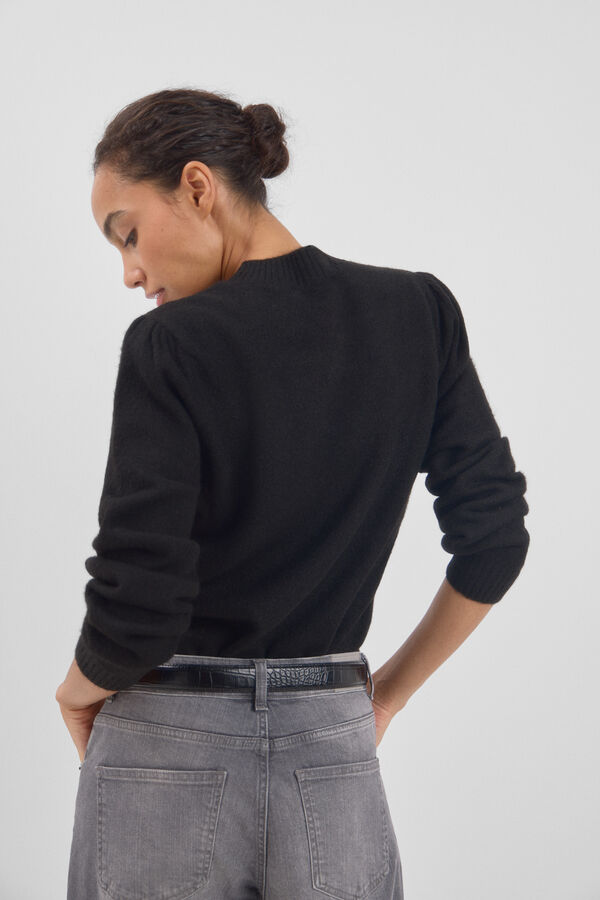 Cortefiel Jersey cuello vuelto Negro