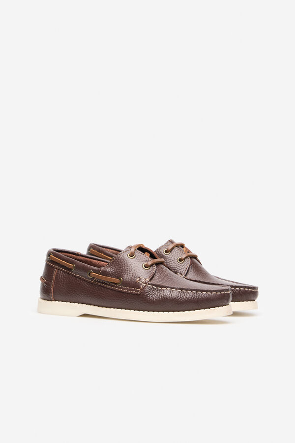 Cortefiel Zapato na&uacute;tico Marr&oacute;n oscuro