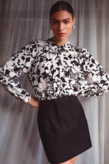 Vero Moda Camisa estampada manga larga Gris