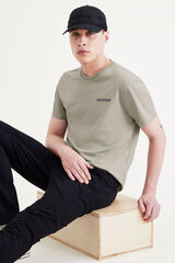 Dockers Camiseta logo slim fit Kaki