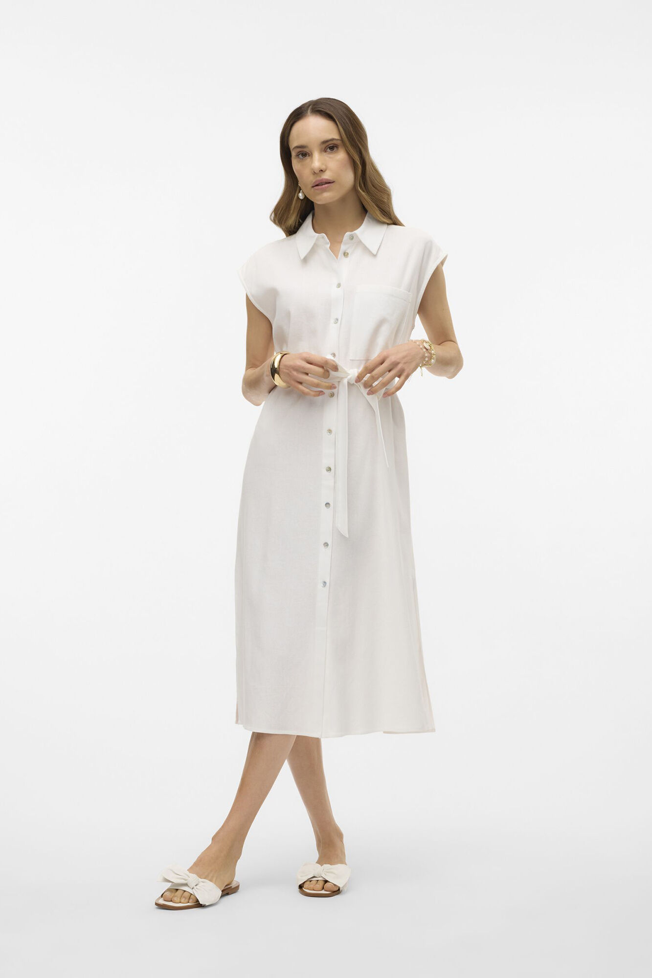 Vero Moda Vestido 7/8 camisero
