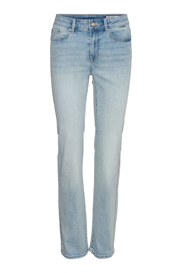 Vero Moda Jeans rectos tiro alto Azul