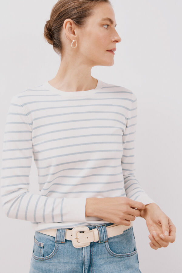 Cortefiel Jersey rayas bicolor Azul