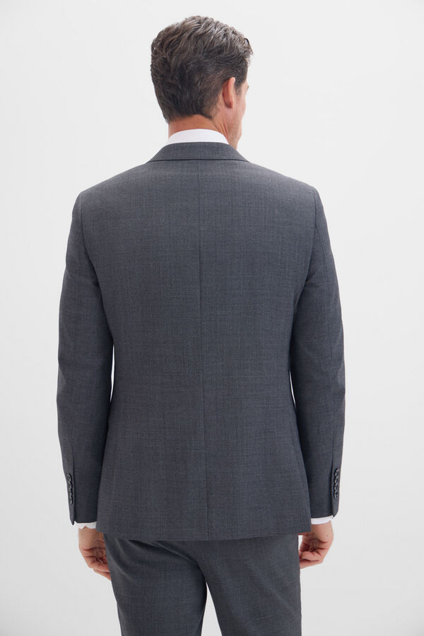 Cortefiel Blazer cinzento slim fit Cinzento