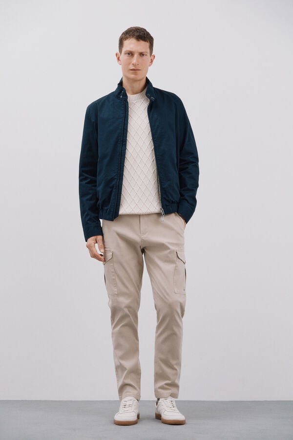 Cortefiel Blus&atilde;o algod&atilde;o Azul