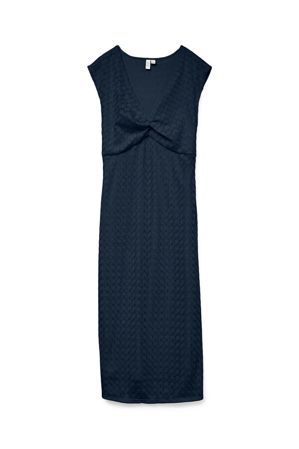 Vero Moda Vestido midi calado Azul marino
