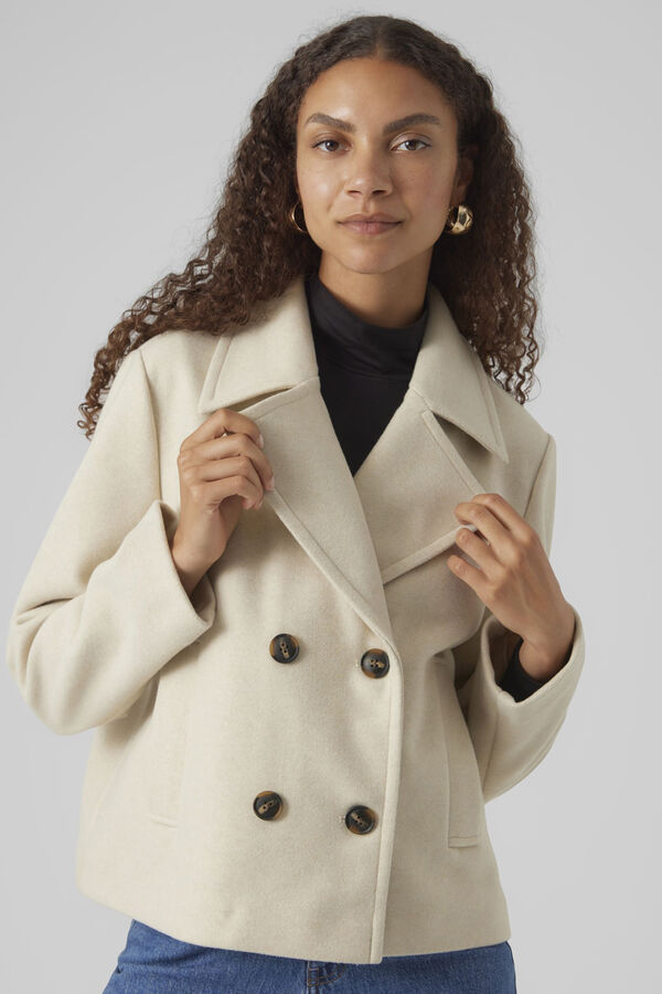 Vero Moda Chaqueta corta con botones de mujer Gris