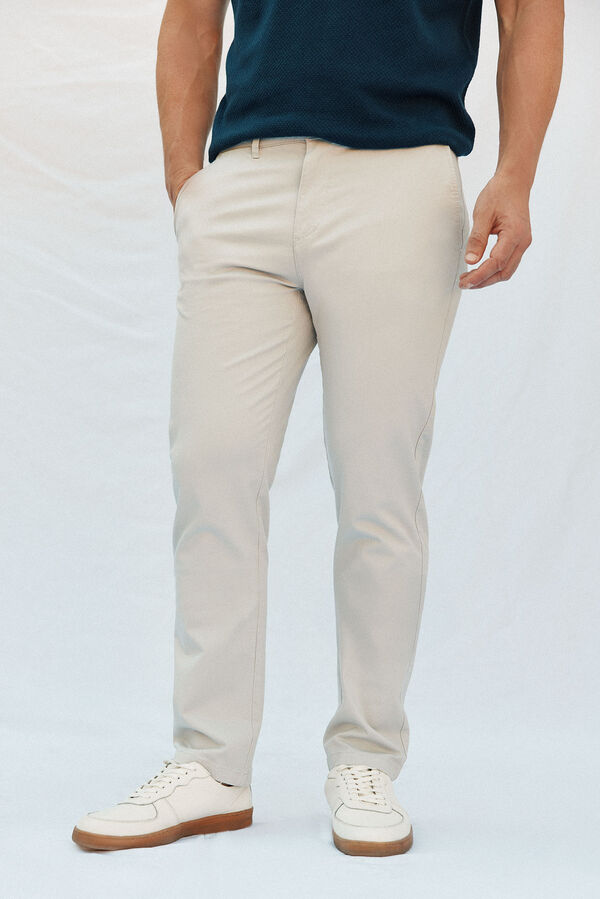 Cortefiel Pantal&oacute;n chino ligero regular fit Gris