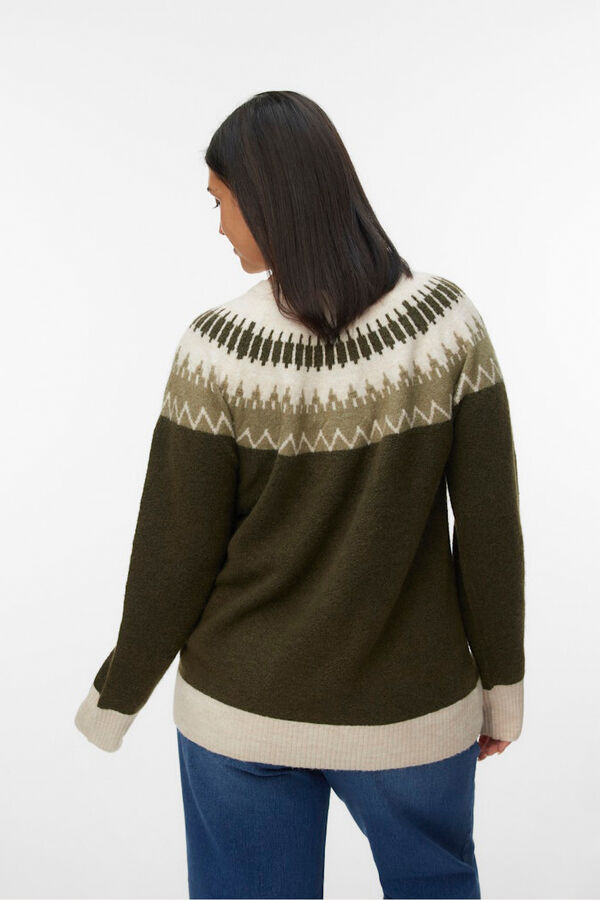 Vero Moda Curve Jersey greca talla grande Verde