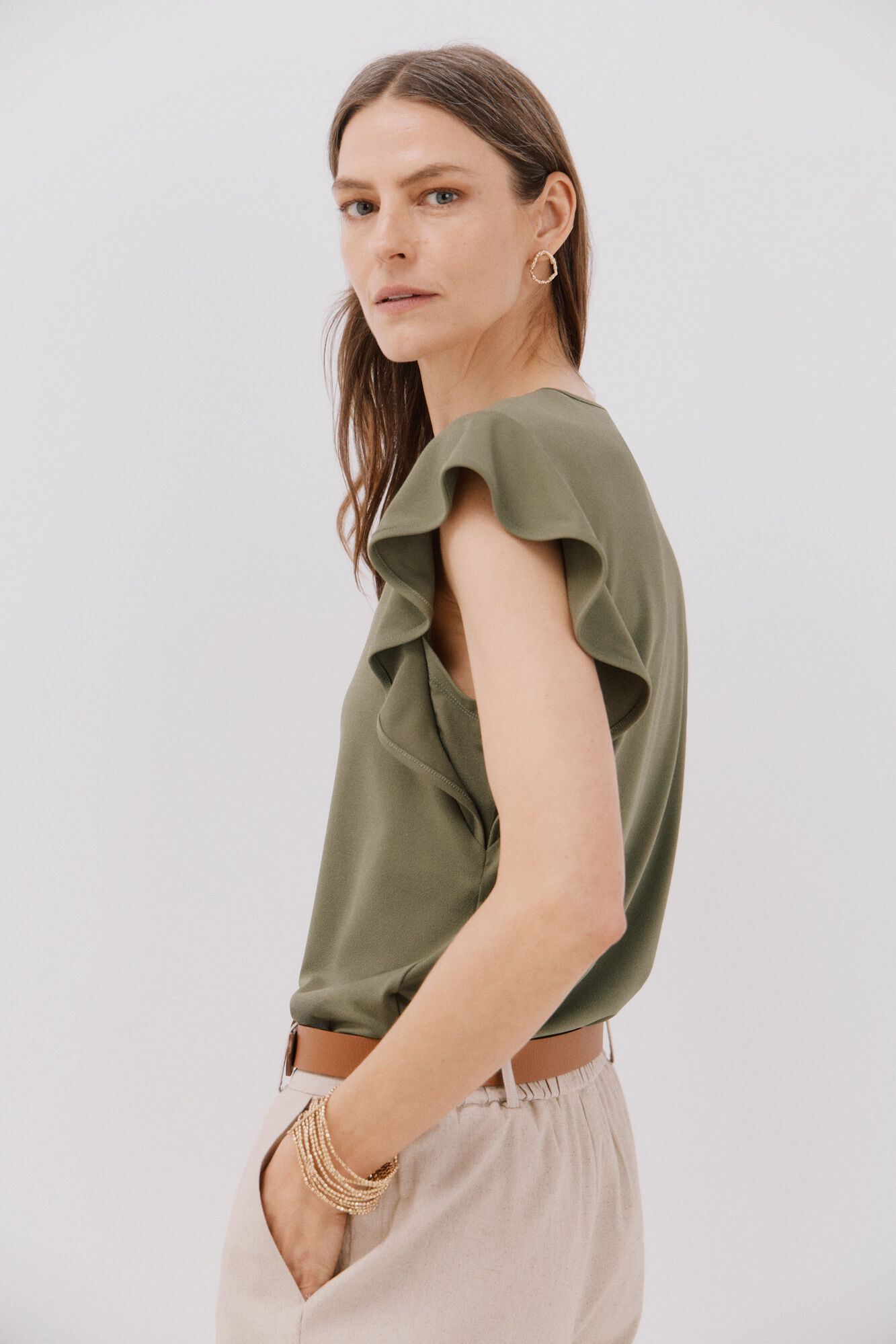 Cortefiel Top de punto l&aacute;grima