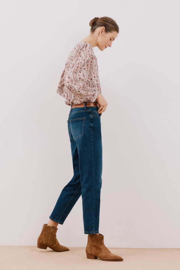 Cortefiel Blusa estampada Estampado blanco