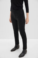 Cortefiel Legging de fantas&iacute;a efecto serpiente Negro