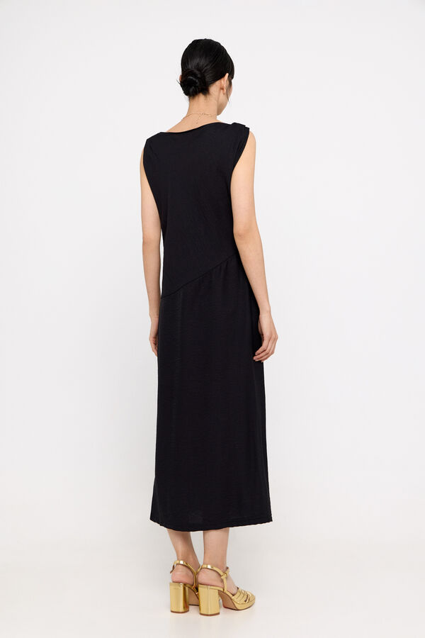 Cortefiel Vestido detalle nudo Negro