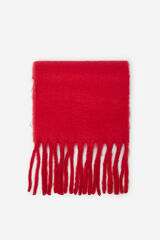 Cortefiel Bufanda gruesa flecos Rojo