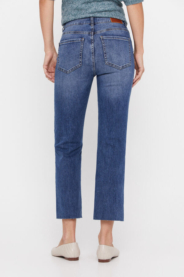 Cortefiel Pantal&oacute;n crop recto Azul