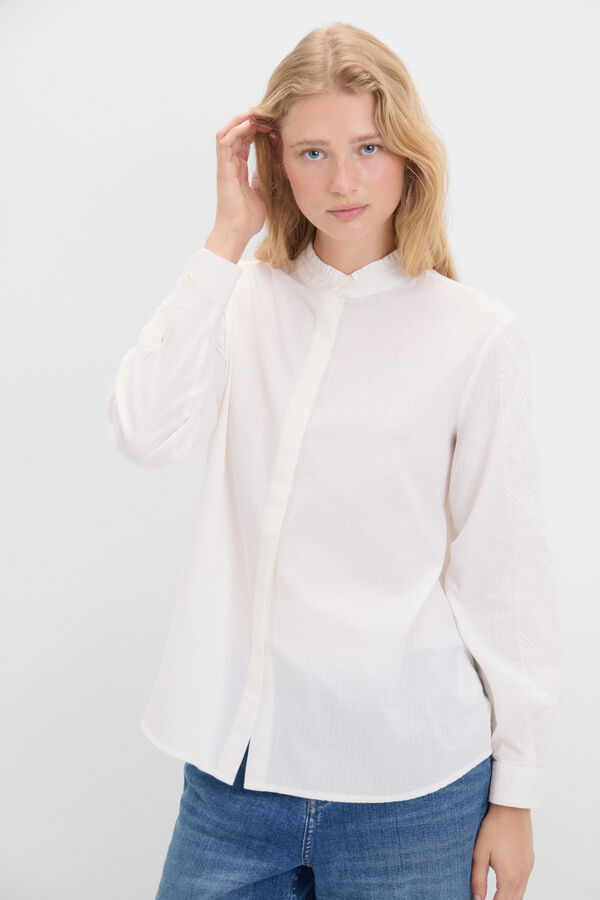 Cortefiel Camisa rom&aacute;ntica Blanco