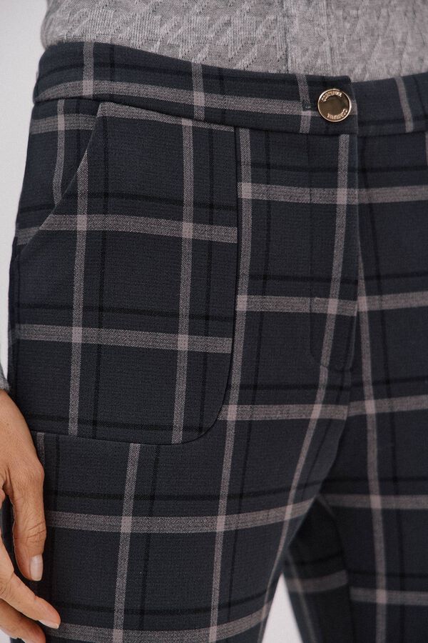 Cortefiel Pantal&oacute;n el&aacute;stico confort Estampado gris