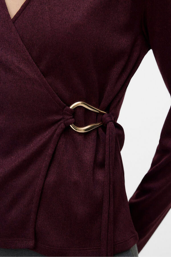 Vero Moda Top de punto detalle hebilla Morado