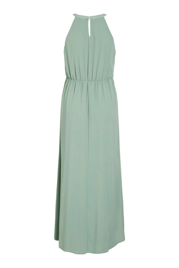 Vila Vestido comprido gola halter Azul